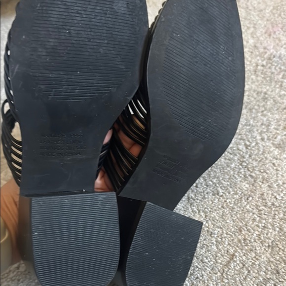 INTENTIONALLY BLANK Black Woven Mules - Picture 4 of 4